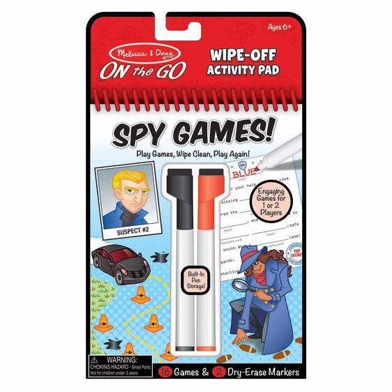 Spy Games Wipe-Off Activity Pad