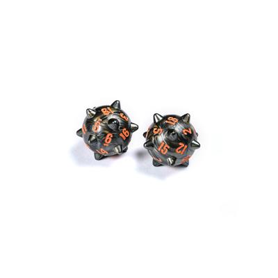 PolyHero Warriors 2D20 Spiked Balls Steel Grey