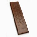 Cribbage Board - 3 Track Stained Oak Solid Wood Board (1243)