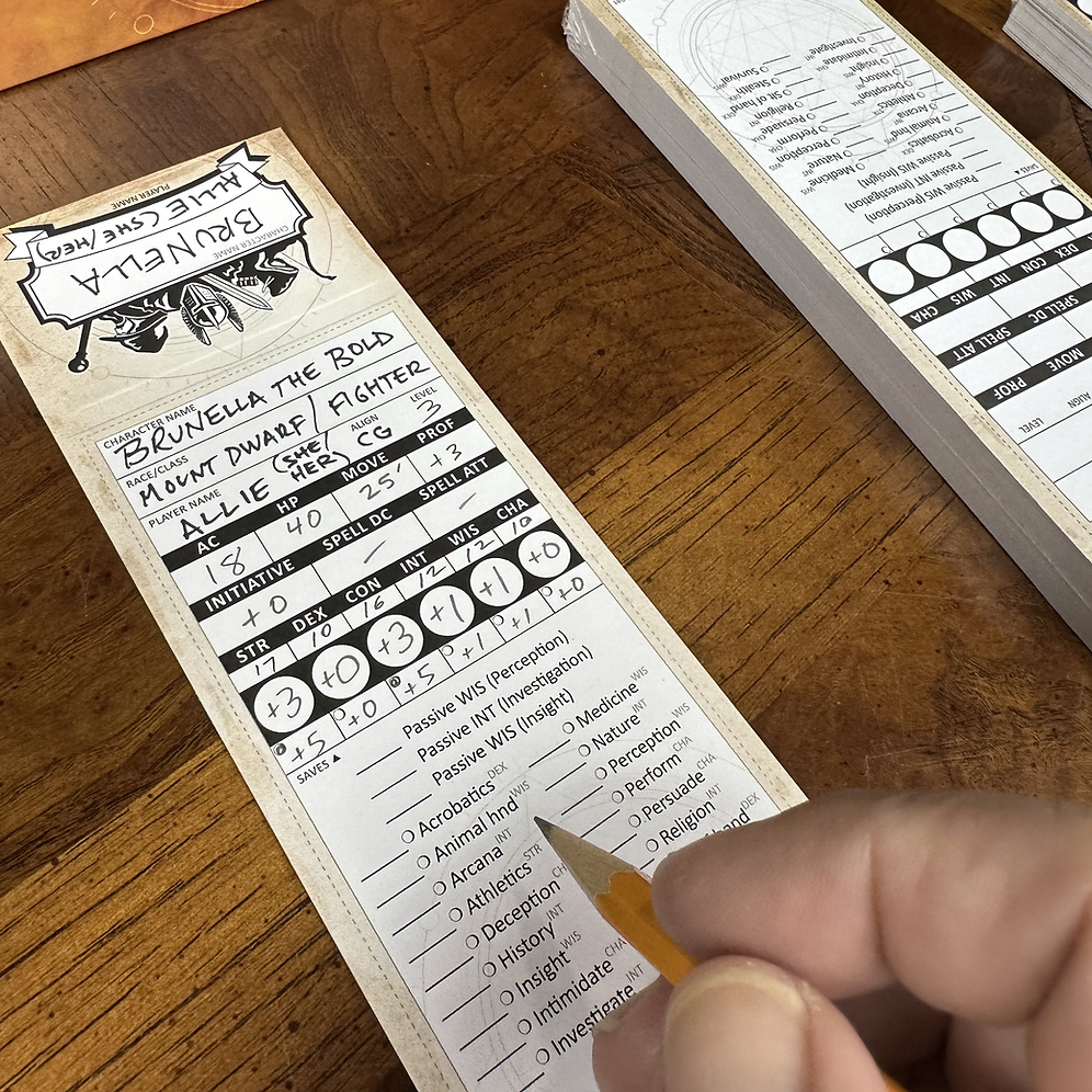 Blank Character Trackers DnD 5e / 2024