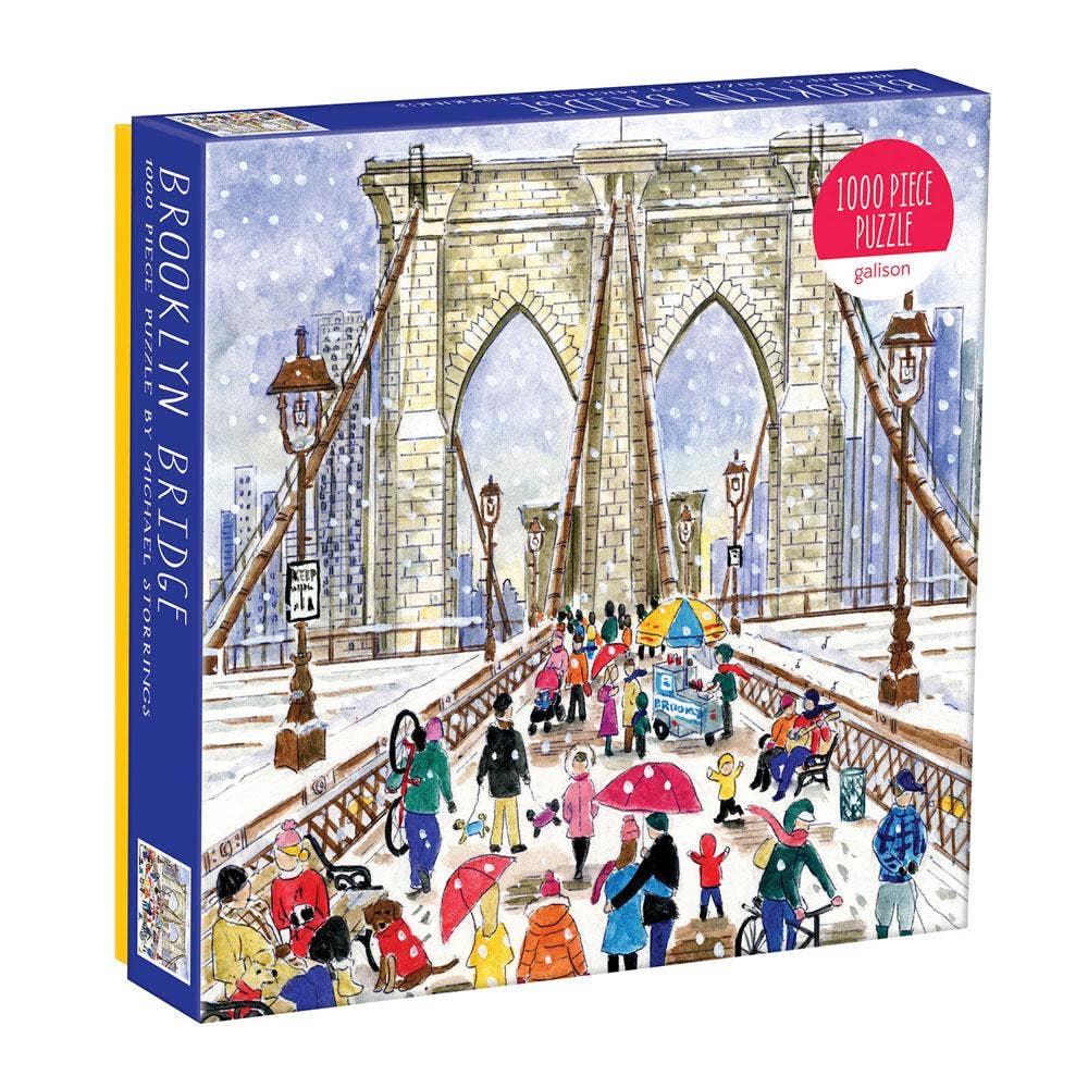 Michael Storrings Brooklyn Bridge 1000 Piece Puzzle in A Square Box