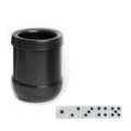 Black Plastic Dice Cup with 5 Dice (9100)
