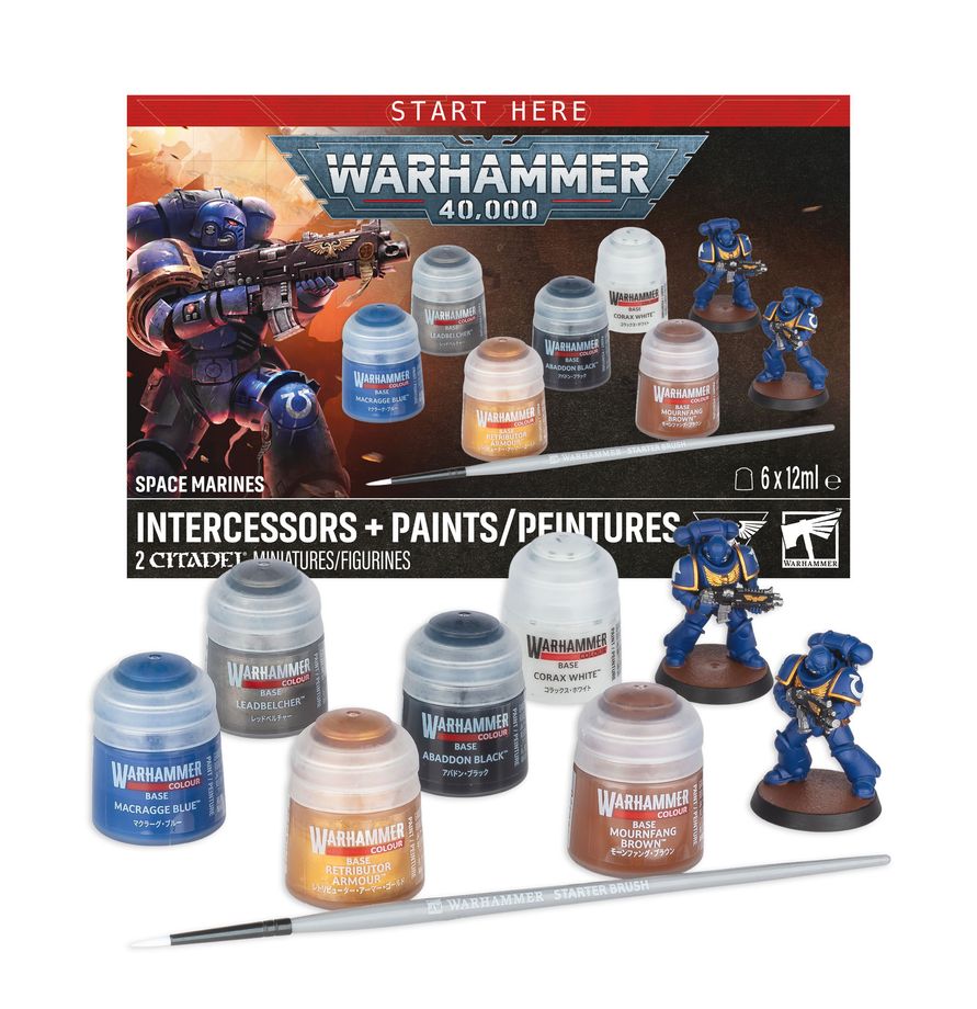 Warhammer - Space Marines Intercessors + Paints