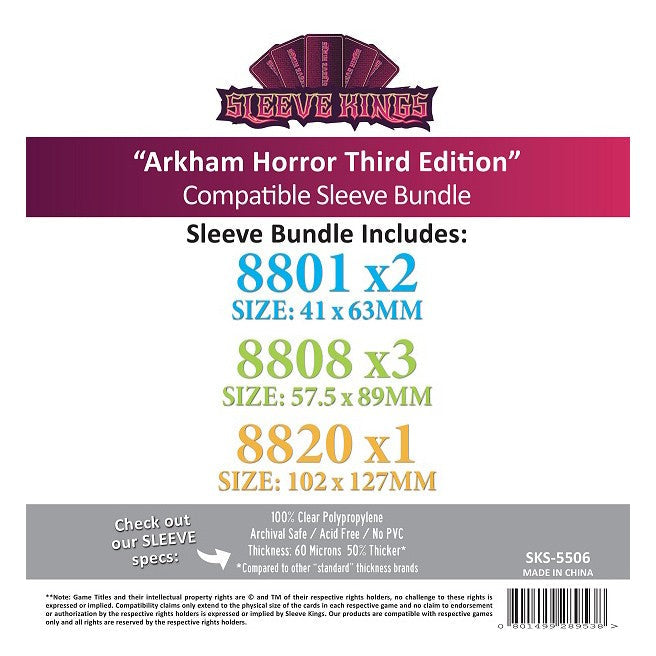Arkham Horror 3E Sleeves Bundle