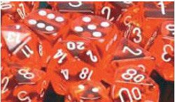 D6 -- 16Mm Translucent Dice, Orange/White; 12Ct - Boardlandia