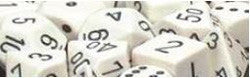 D6 -- 16Mm Opaque Dice, White/Black, 12Ct - Boardlandia