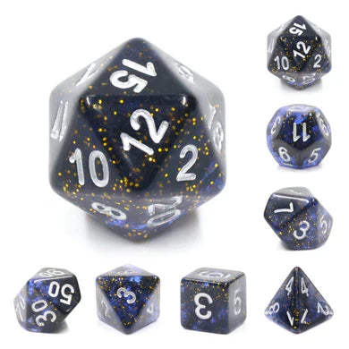 RPG Dice Set - Clear Night Sky
