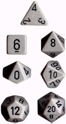 7 Die Set - Grey With Black - Boardlandia