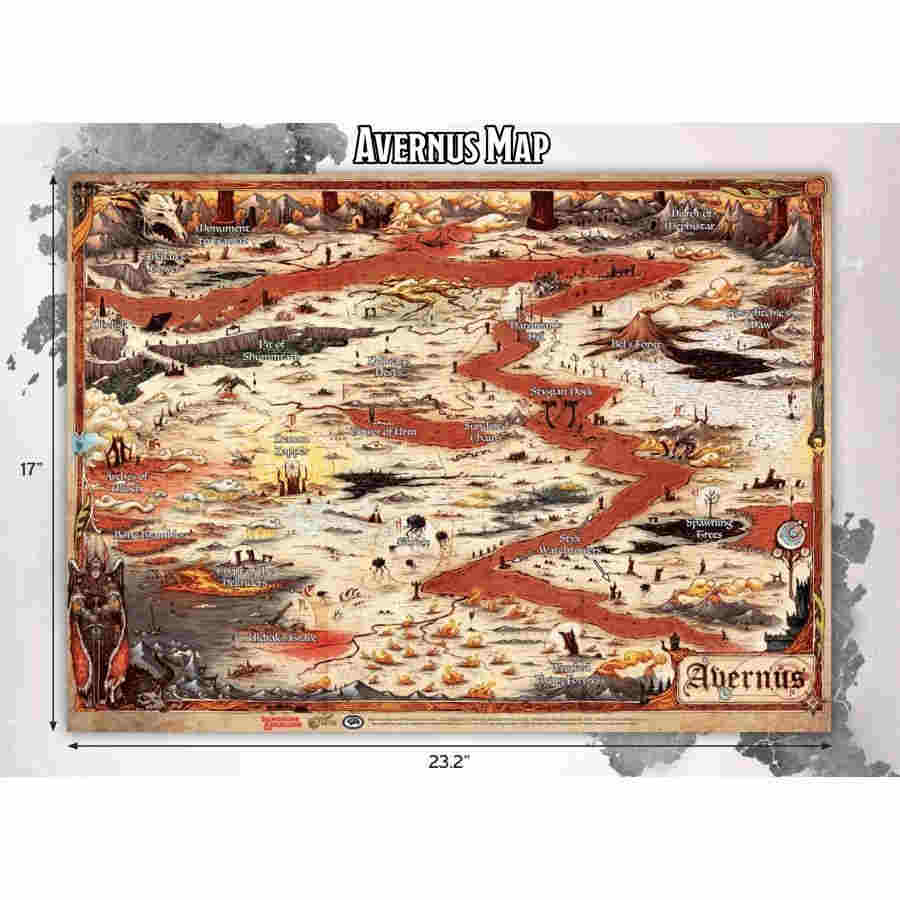 Dungeons and Dragons: Baldur's Gate - Descent into Avernus - Avernus Vinyl Map (23 x 15)