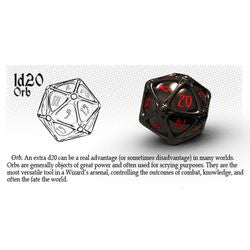 Polyhero Dice: D20 Orb - Lapis Lazuli With Glittering Gold - Boardlandia