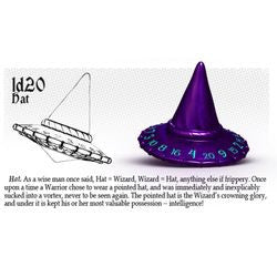 Polyhero Dice: D20 Wizard Hat - Lapis Lazuli With Glittering Gold - Boardlandia