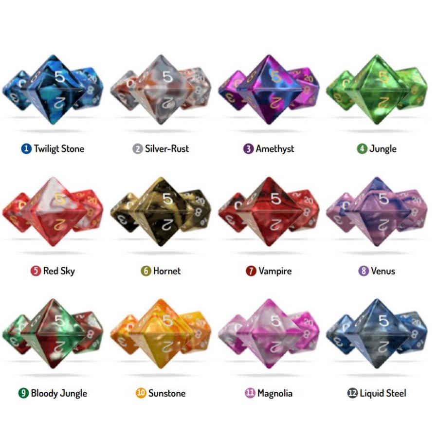 Oakie Doakie Dice - Polyhedral RPG Set - Hornet Gemidice