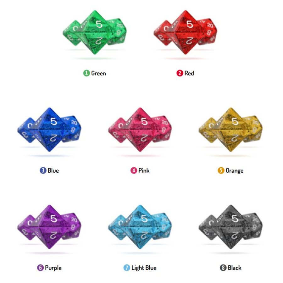 Oakie Doakie Dice - Polyhedral RPG Set - Speckled Red