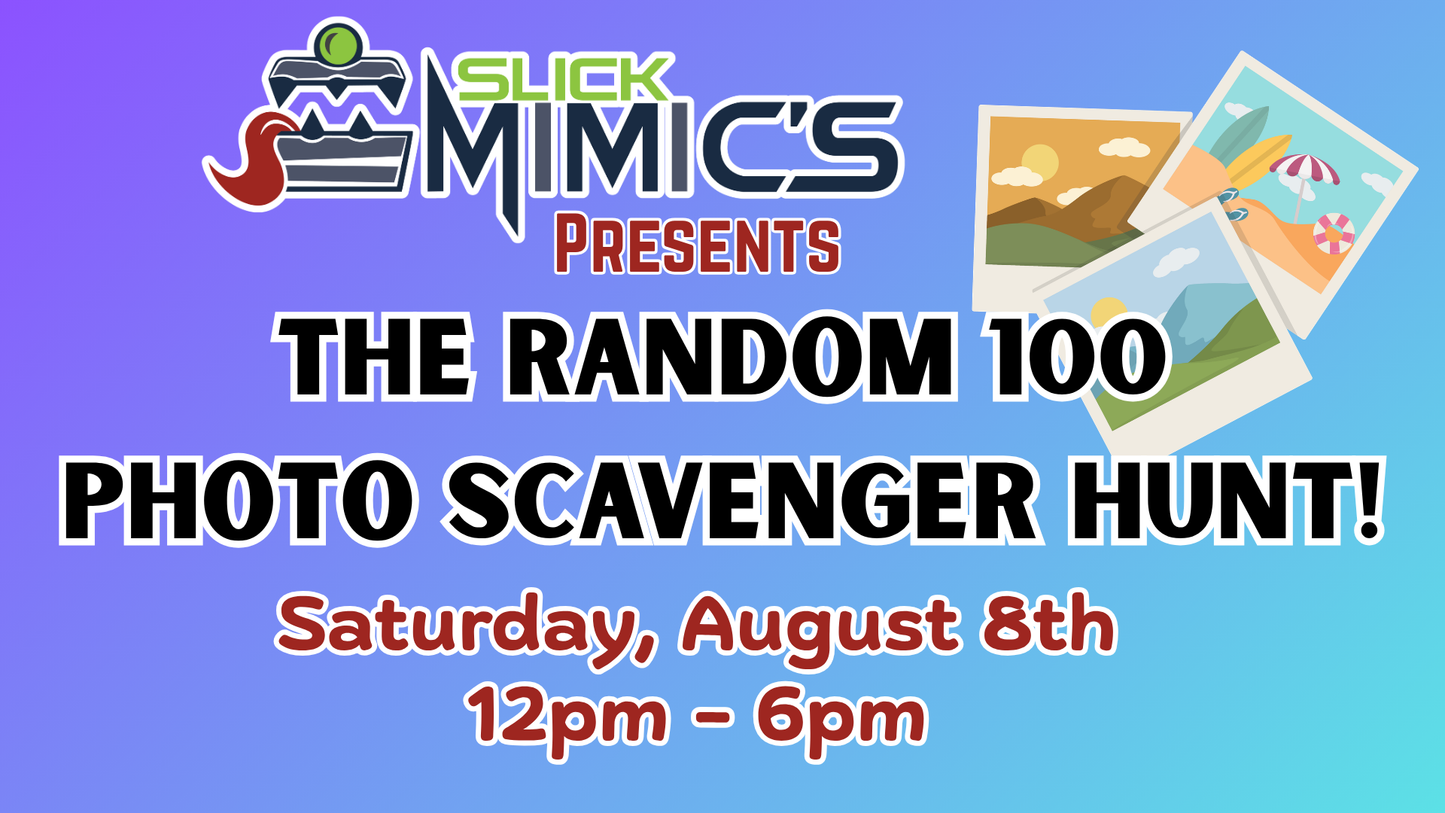 Random 100 Photo Scavenger Hunt Team Sign-Up (See full description below for details)