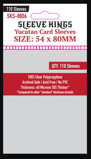 Sleeve Kings Yucatan Card Sleeves (54x80mm) -110 Pack