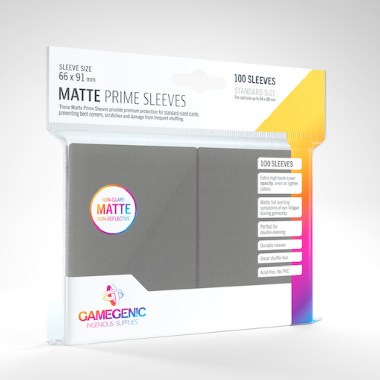 Matte Prime Card Sleeves: Dark Gray
