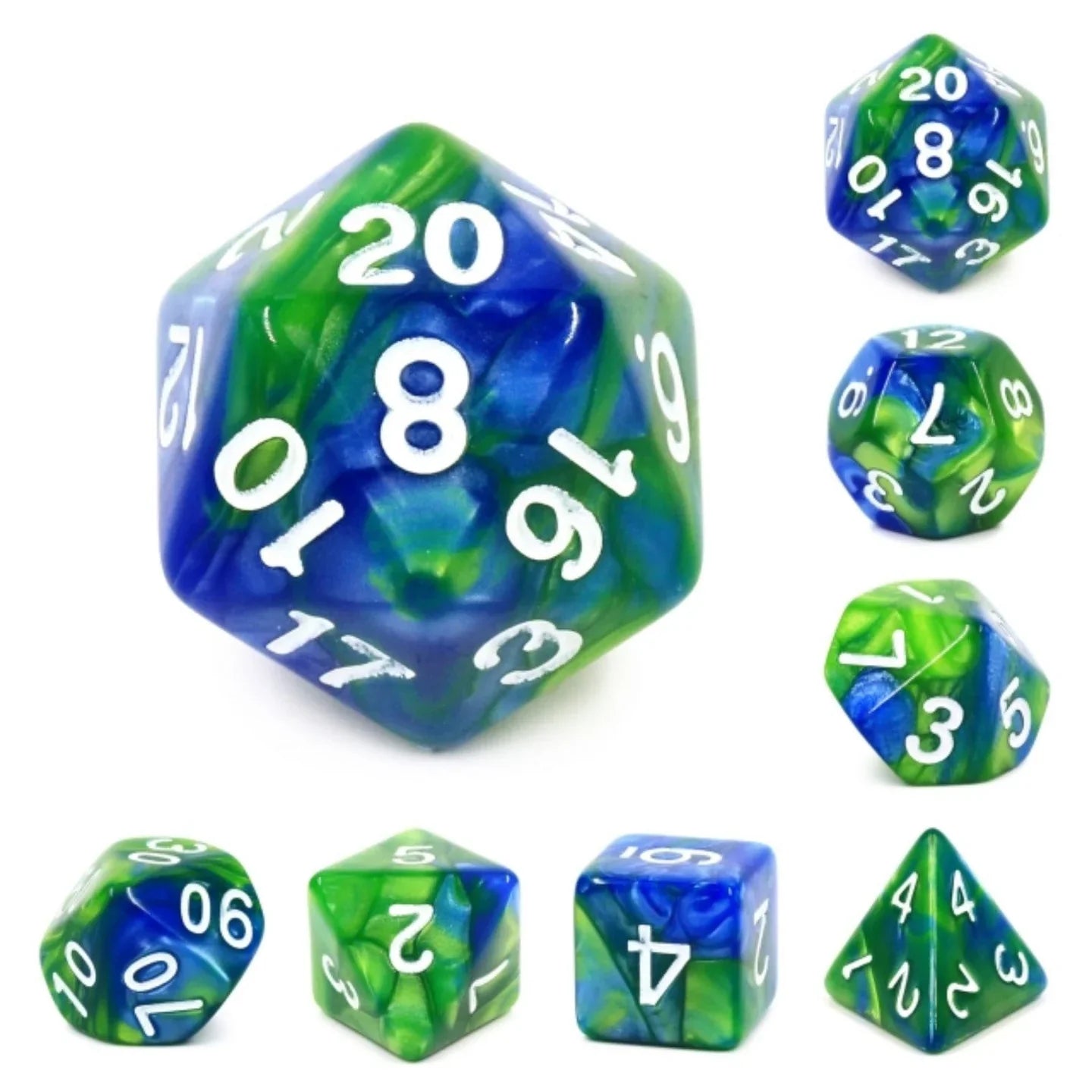 RPG Dice Set - Planet Earth