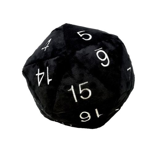 Plush Dice - Jumbo D20 Black