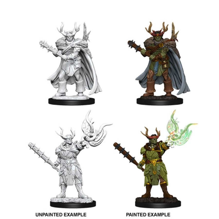 Pathfinder: Deep Cuts Unpainted Miniatures - Male Half Orc Druid