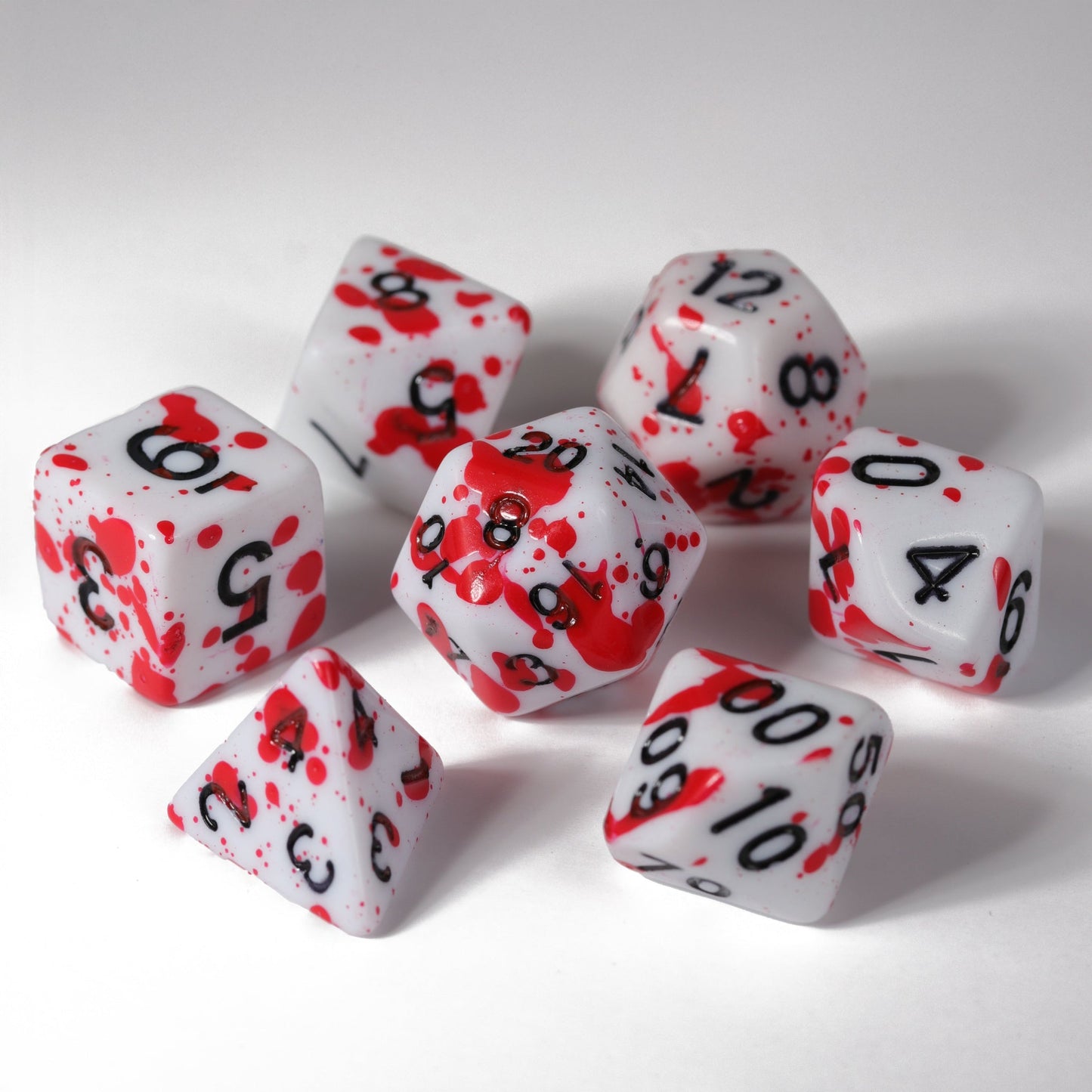 Die Hard Dice- Color Spray Red 7pc RPG set