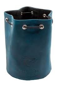Old School Dice: Ultimate Bag of Many Pouches Dice Bag - Blue Leather