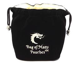 Old School Dice: Bag of Many Pouches Dice Bag - Black