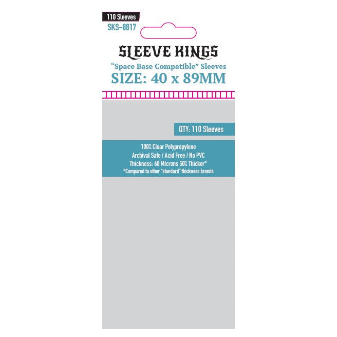 Sleeve Kings - Space Base Sleeves (40x89mm) 110 pack