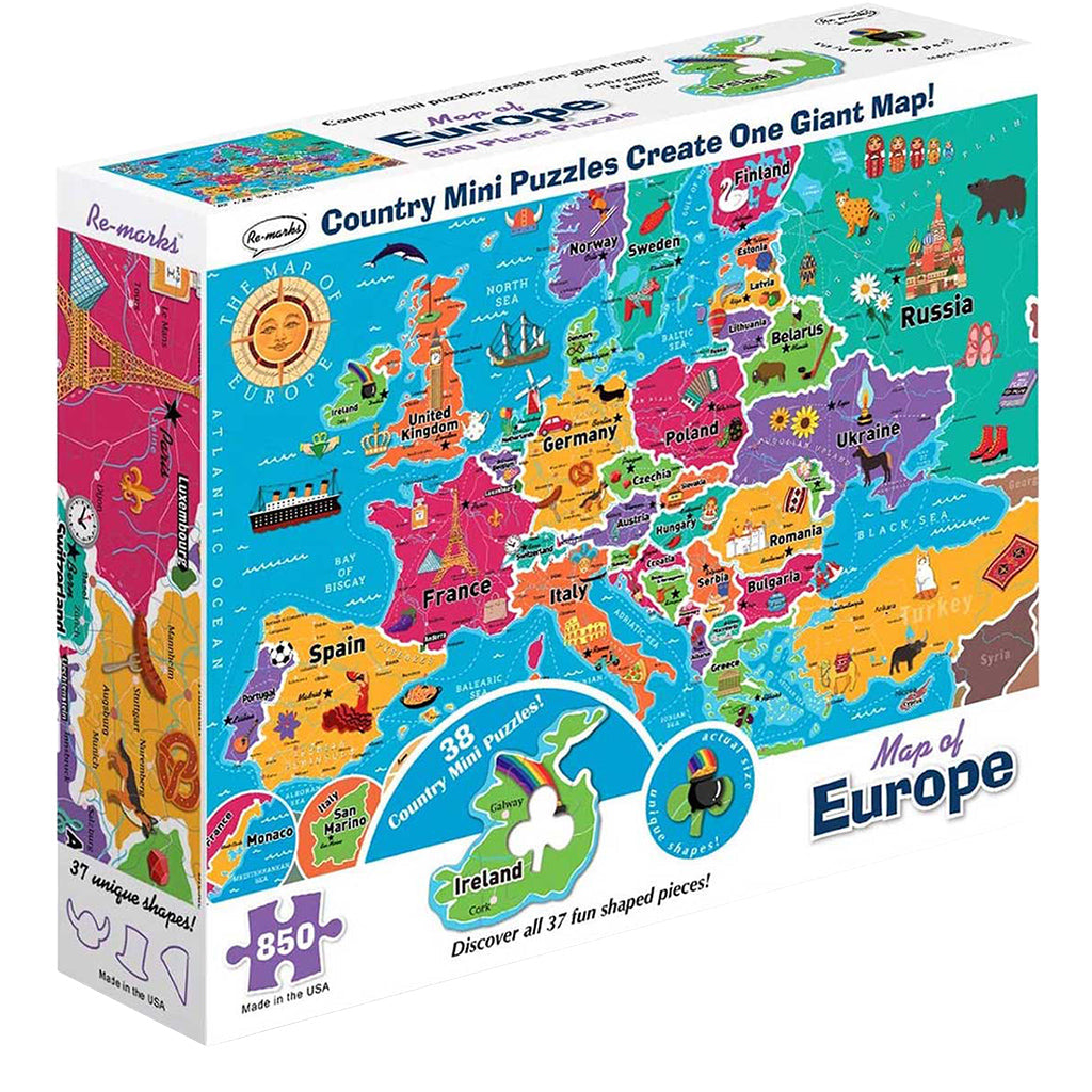 850 Piece Map of Europe Puzzle