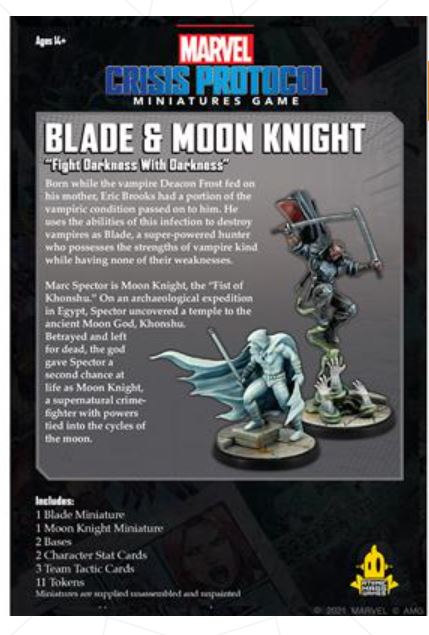 Marvel Crisis Protocol - Blade and Moon Knight