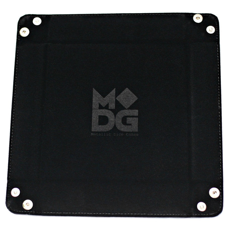 Folding Dice Tray: Velvet 10x10 Black