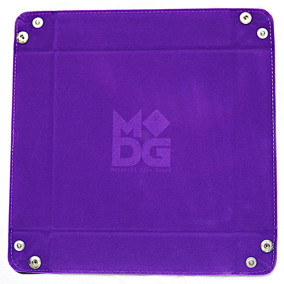 Folding Dice Tray: Velvet 10x10 Purple