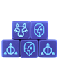 Ashes- Purple Illusion Dice (5X)