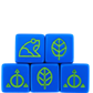 Ashes-Blue Natural Dice (5X)