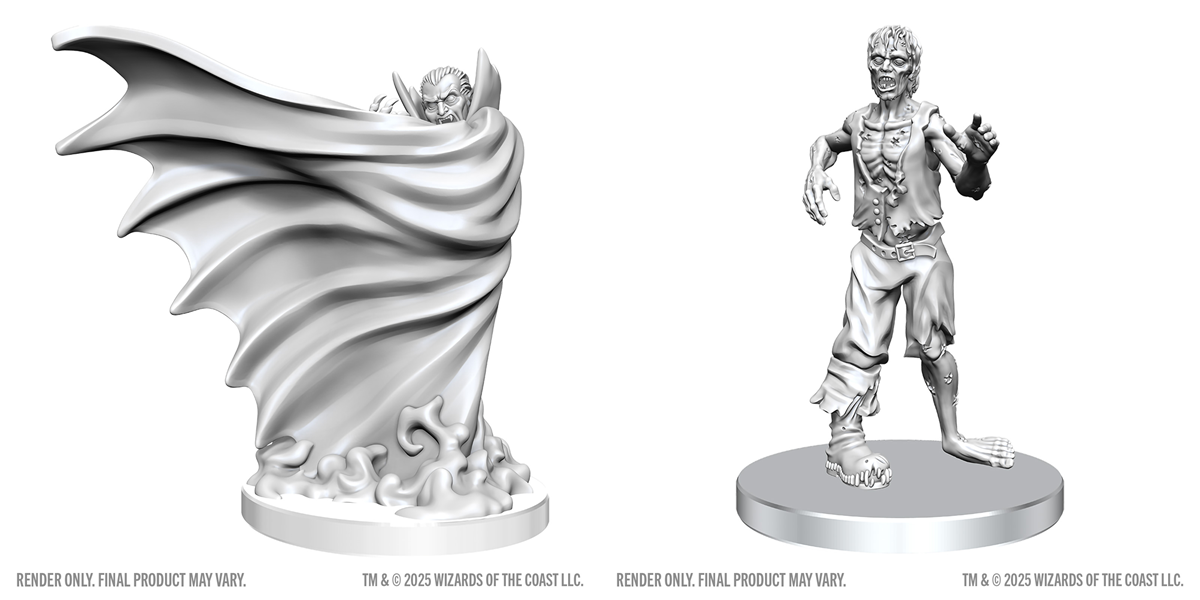 Dungeons & Dragons: Nolzur`s Marvelous Unpainted Miniatures - W28 Classic Vampire & Classic Zombie - Pre-Order