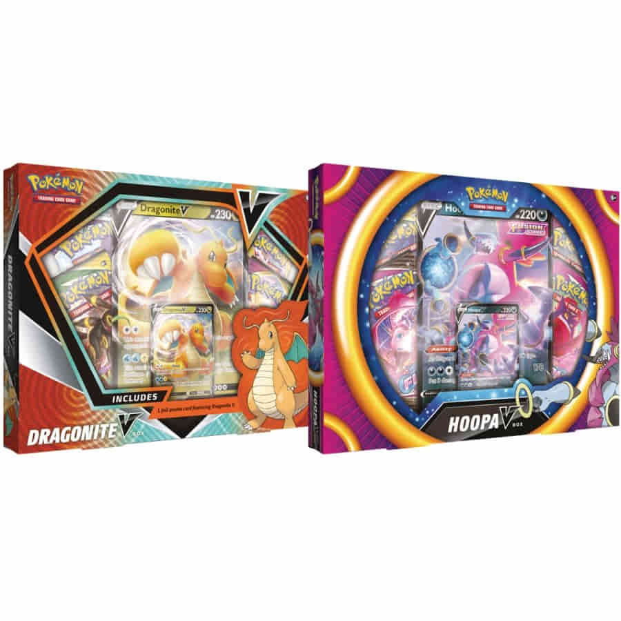 Pokemon TCG - Dragonite V or Hoopa V Box