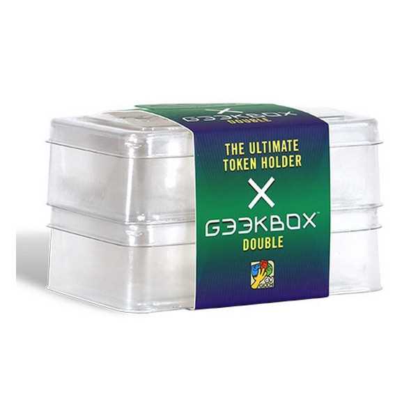 Geekbox - Double Size - Clear Plastic Token Storage Box/Lid (2 pk)