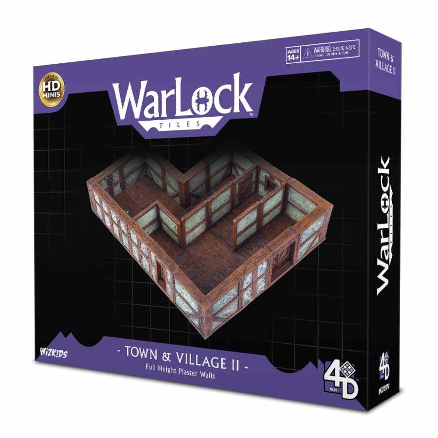 Warlock Tiles: Town and Village 2 - Full Height Plaster Walls