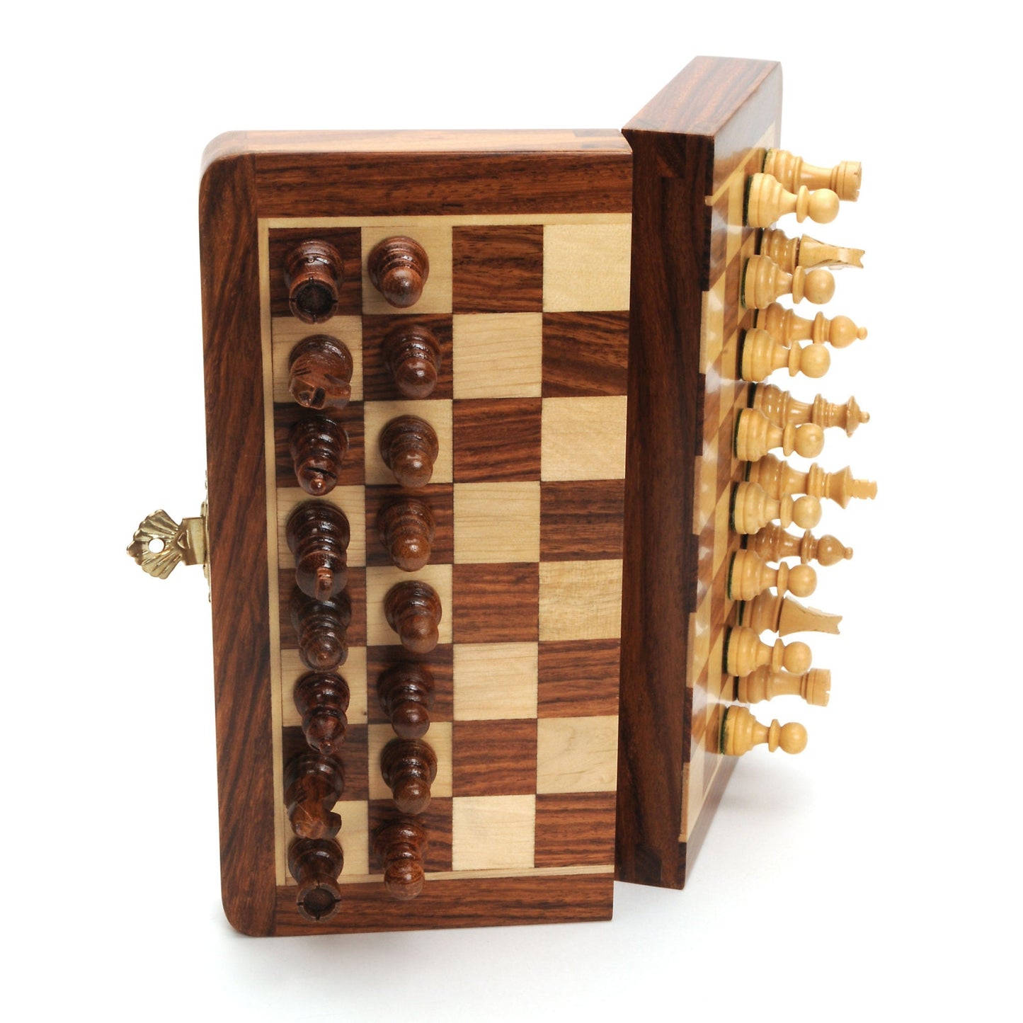 7 Inch Wood Magnetic Folding Chess Set (4207A)