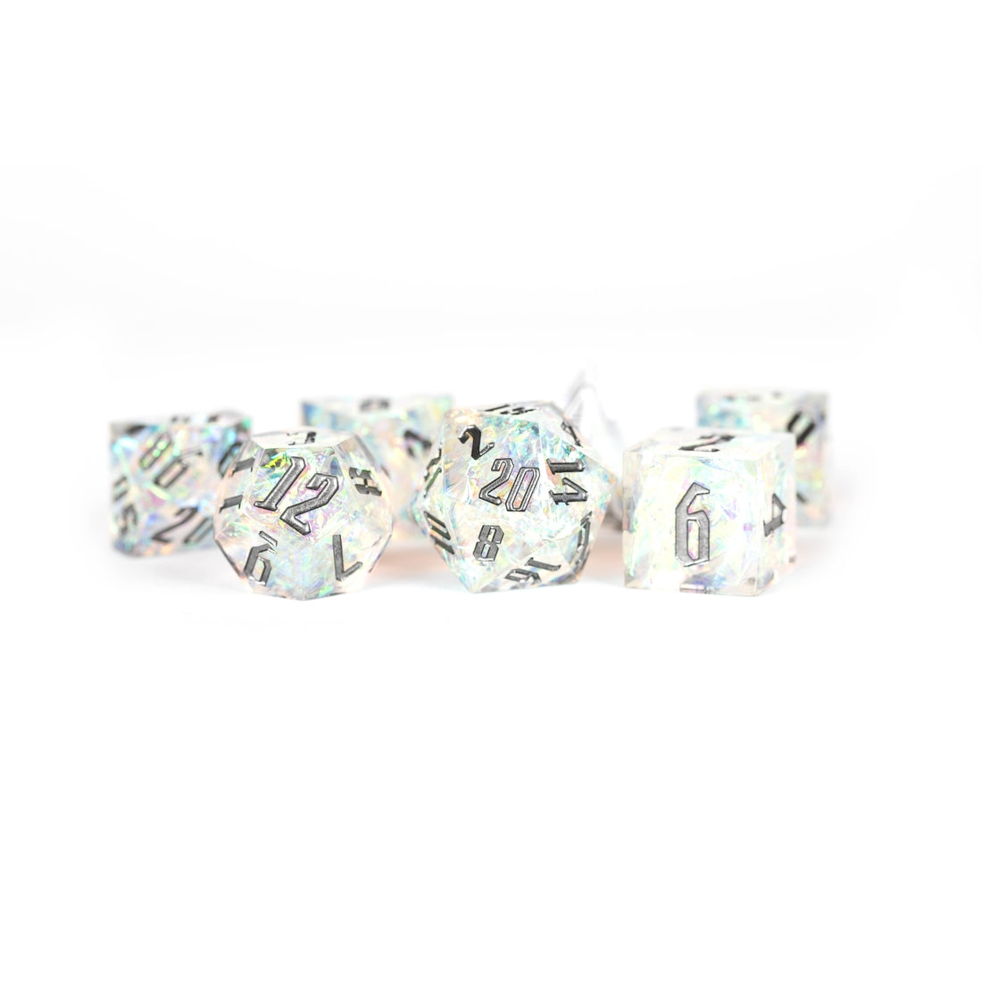 PREMIUM Handcrafted Sharp Edge Inclusion Dice - Pyre and Ice