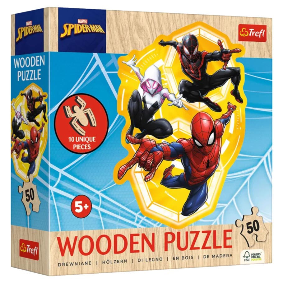 Marvel: Trefl Wooden: Spider-Man Ready in Action 50 Piece