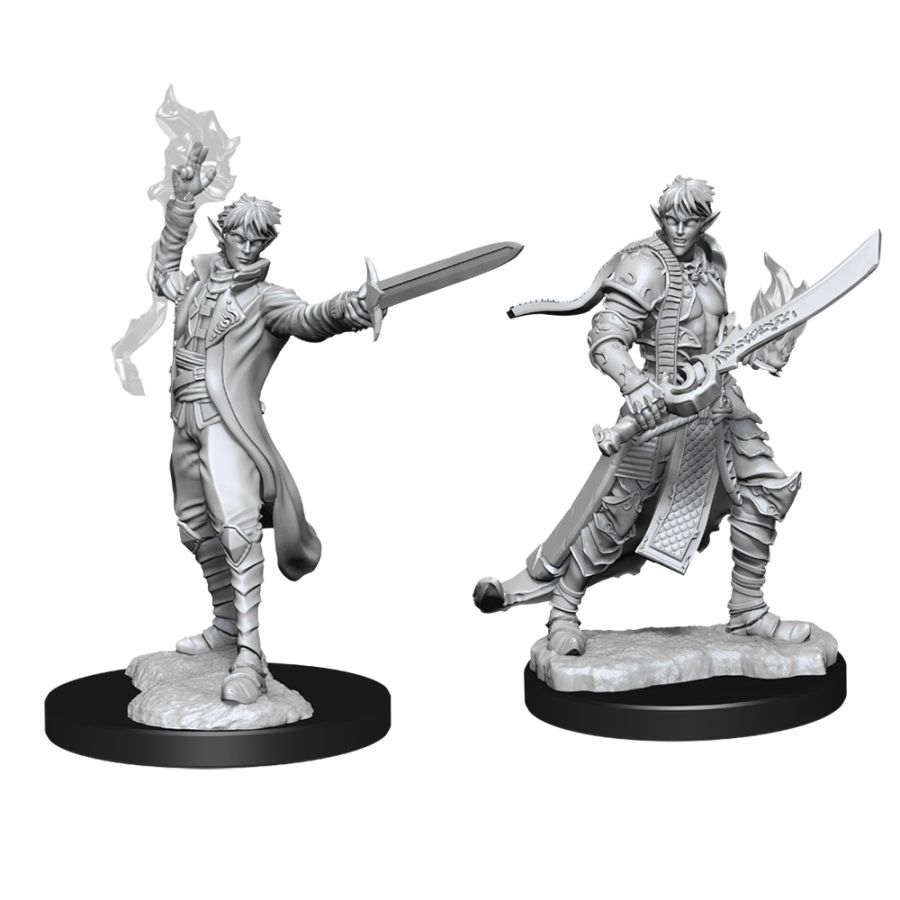 Pathfinder Deep Cuts Unpainted Miniatures - W11 - Male Elf Magus