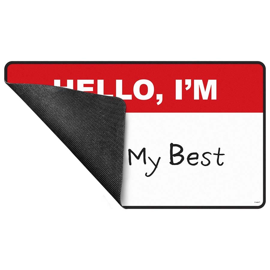 Legion Supplies - I'm Trying - Black Stitched-Edge Playmat - Pre-Order