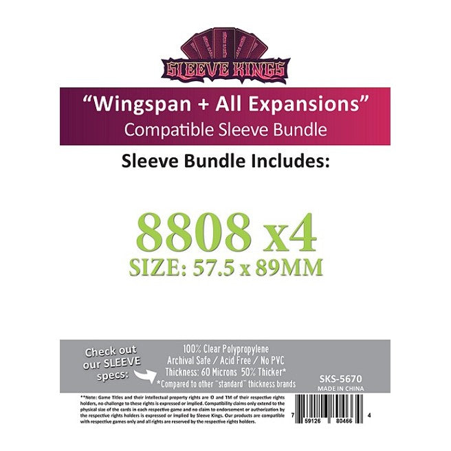 Wingspan Sleeves Bundle
