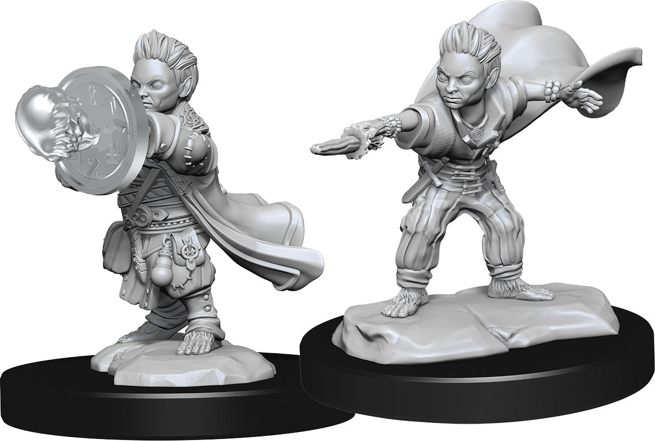 Deep Cuts Unpainted Miniatures - Male Halfling Wizard