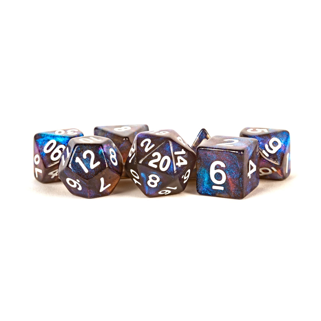 Stardust Acrylic Polyhedral Dice - Galaxy