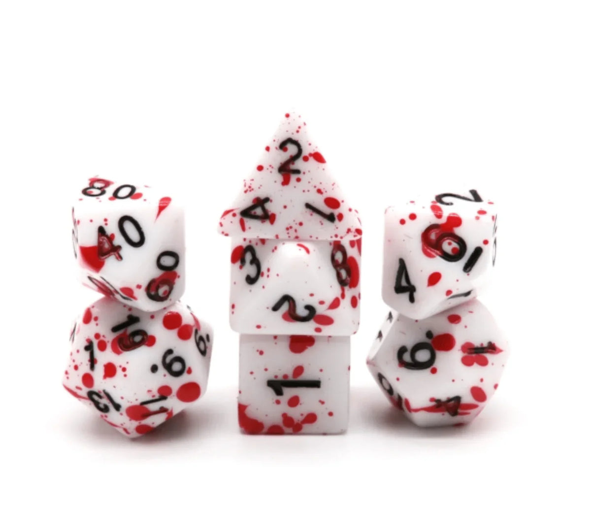 RPG Dice Set - Blood Splatter