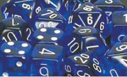 D6 -- 12Mm Translucent Dice, Blue/White; 36Ct - Boardlandia