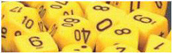 7 Die Set - Yellow With Black - Boardlandia