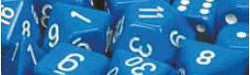 7 Die Set - Blue With White - Boardlandia