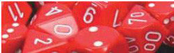 D6 -- 12Mm Opaque Dice, Red/White, 36Ct - Boardlandia